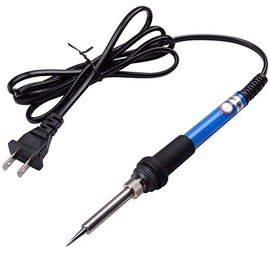 URBEST Electric Soldering Iron Kit 60W Adjustable Temperature Welding Soldering Iron with 5pcs Different Tips, 1 Solder Wire 1.0 mm Dia. (Blue)