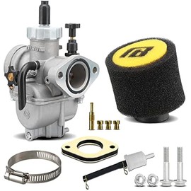 NIBBI Motorcycle Carburetor, PE22mm Flange Carb for 110cc 125cc 130cc with Carb Jets, for Dirt Bike Pit Bike ATV Go karts Moped Scooter 2/4 Stroke Engine with 45mm Air Filters