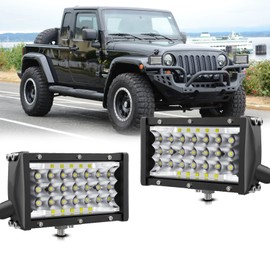 5 Inch LED Work Light 102W 6000K Waterproof Driving Lights for Off-road Vehicles Trucks ATV UTV 2pcs