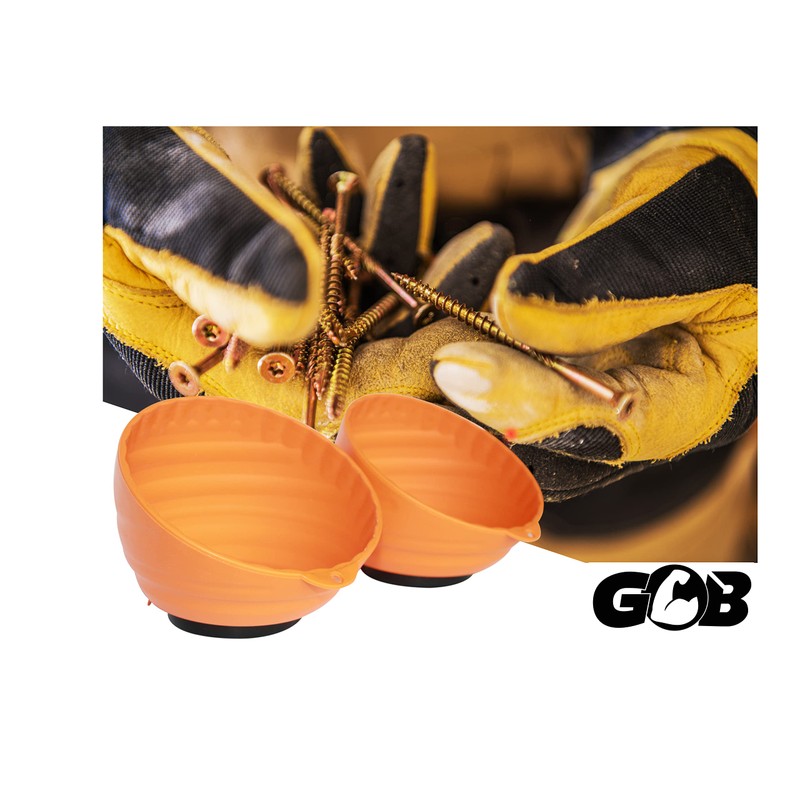Tool Magnetic Tray Made of Shatterproof Plastic - Orange -
