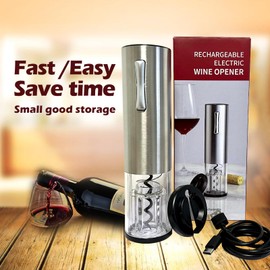 Fully Automatic Wine Bottle Opener, Electric Corkscrew for Kitchen Tools (with charging cable)
