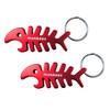 munkees 2 x Key Chain Fish Pendant Figurine Bottle Opener,