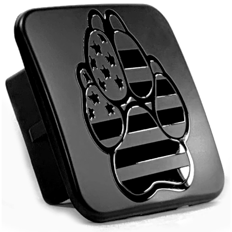 eVerHitch American Flag Dog Paw K9 Unit Hitch Cover Plug