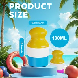 SKIPTHYBER Set of 2 Refillable Sun Cream Applicators for Adults and Families, Rollball Sponge Applicator, Applicator Sun Cream, Sunscreen Applicator