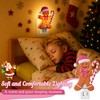 Pink Gingerbread Night Light, Christmas Pink Gingerbread Man Night Light
