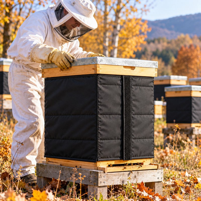 Beehive Insulation Wrap for Winter Protection – 75.2" × 23.5"