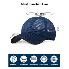 ROLVNHTV 4 Pack Summer Mesh Baseball Caps Breathable Running Hat Adjustable Cooling Hats Sports Trucker Cap for Men Outdoor
