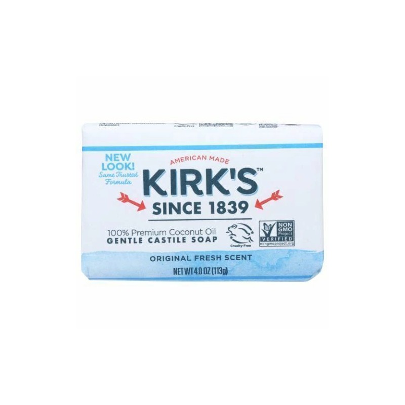 Castile Bar Soap 4 oz By Kirk's Natural Products