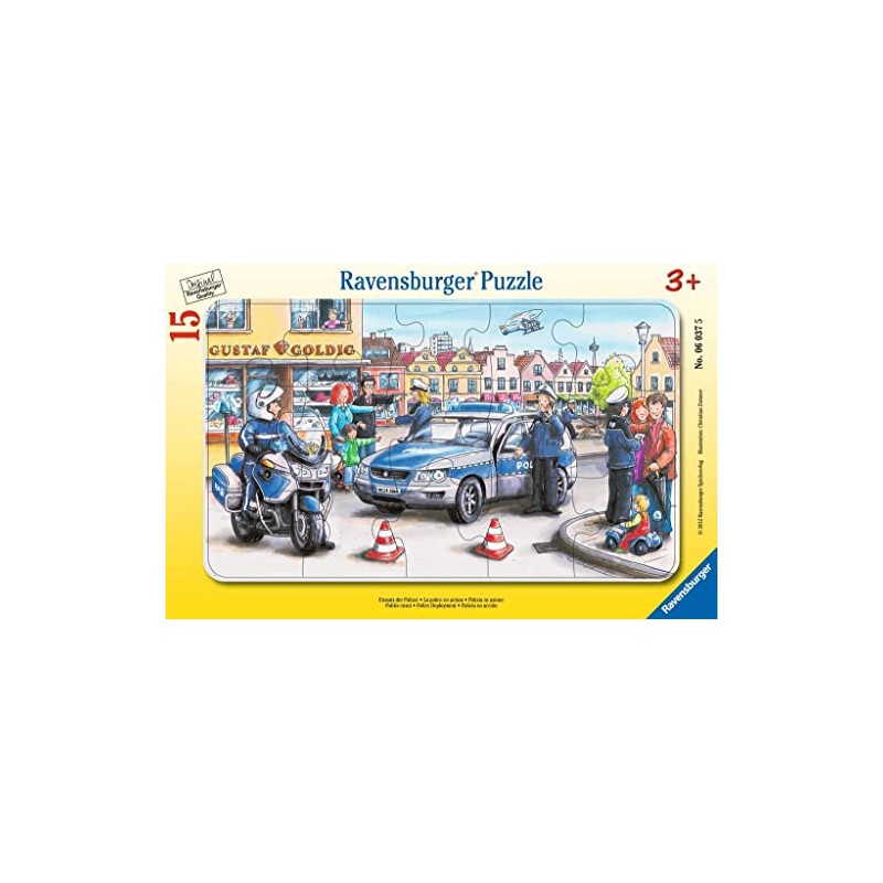 Ravensburger Children's Puzzle - 06037 Police Use - Frame Puzzle