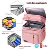 MIYCOO Lunch Bag & Lunch Box for Women Men Double