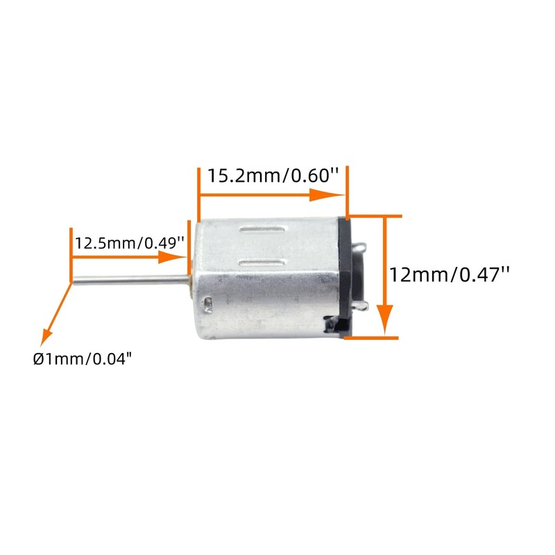 CHANCS Small Motor N20 DC DC Long Shaft 3V-6V 12000-24000RPM
