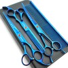 7.0in Titanium Professional Pet Grooming Scissors Set,Straight & Thinning &