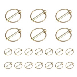 20-Piece Folding Cotter Pins, 5.8 x 45 mm Folded Folding Cotter Pins, Tractor, Steel Safety Pin with Ring Pipe Folding Pins, Galvanised Ring Cotter Pins for Tractors, Trucks, Farm Trailers, Lawn