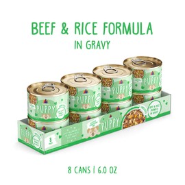 Weruva Puppy, Beef and Rice Formula in Gravy, 6oz Can, Pack of 8