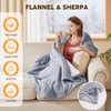 HYLEORY Heated Blanket Electric Throw, Soft Flannel Sherpa Heater 5