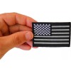 Ivamis Black White and Reflective US Flag Patch- 3x2 inch
