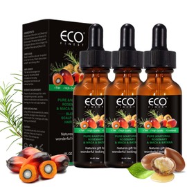 ECO finest Rosemary Oil for Hair Growth with Batana Jojoba Argan Maca Blend Hair Treatment Oil for Hair Strengthening & Loss Enhances Hair Thickness for Men & Women - 3 Bottles