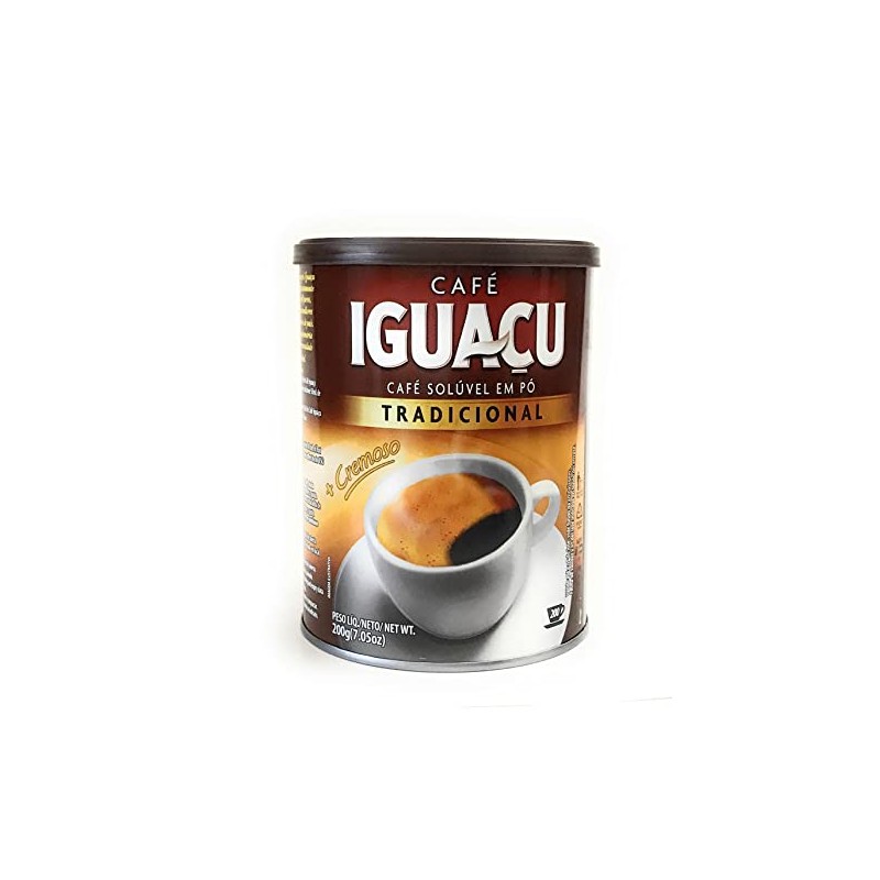 Cafe Iguacu Tradicional Instant Brazilian Coffee, Can 200 grams