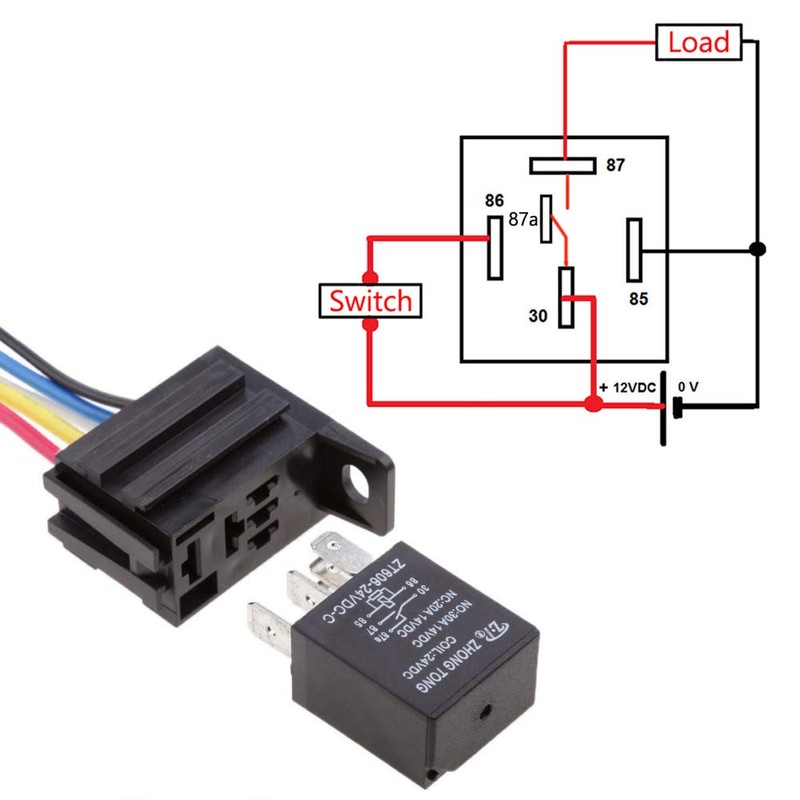 ESUPPORT Car Heavy Duty Relay Switch 12V 30A SPDT 5Pin