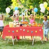 PLULON 2Pcs Red White Polka Dots Tablecloth Plastic Table Cover