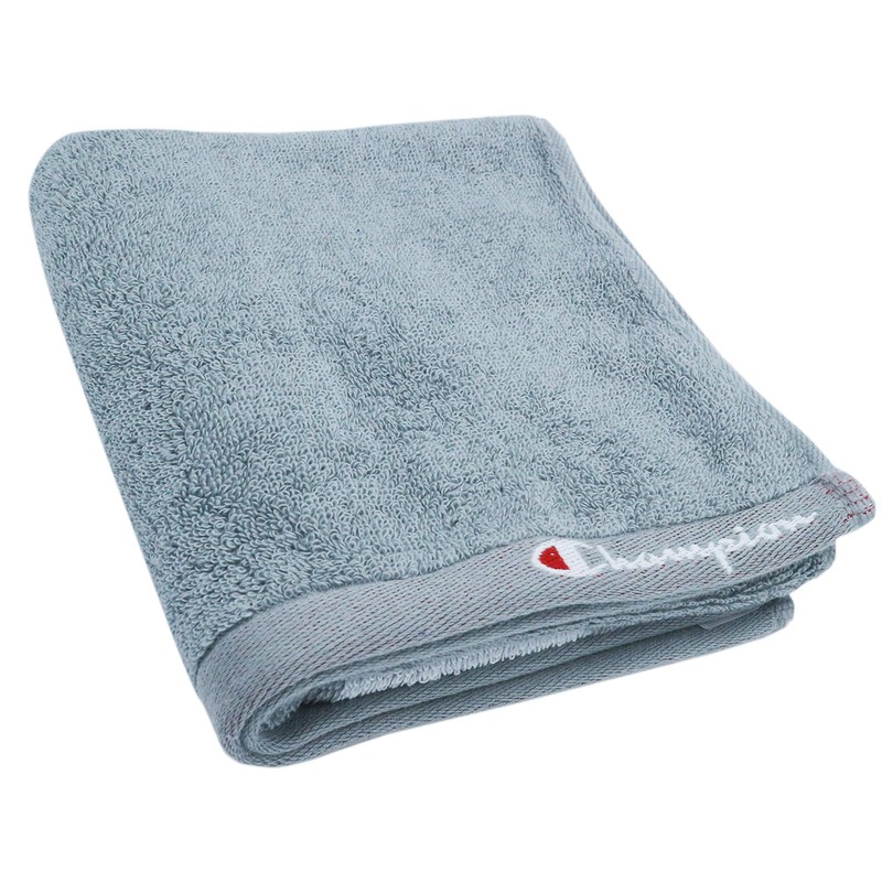 Champion 5065003400 Face Towel, Two-Tone Logo, Gray
