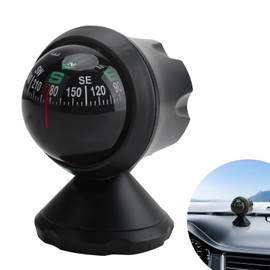 YENOVO Car Compass, Dashboard Compass for Cars with Bottom Stick, Adjustible Compass Ball for Navigation Hiking Direction Guidance, Universal Car Accessories
