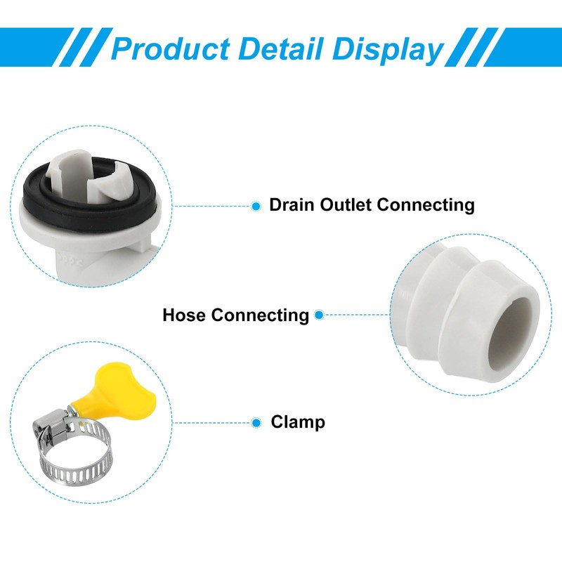 PATIKIL 15mm Air Conditioner Drain Hose Connector, 4 Pcs Universal
