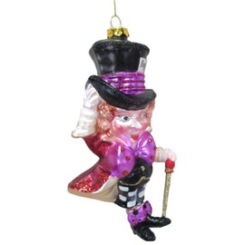December Diamonds 79-81480 Blown Glass Mad Hatter Ornament 6 Inches