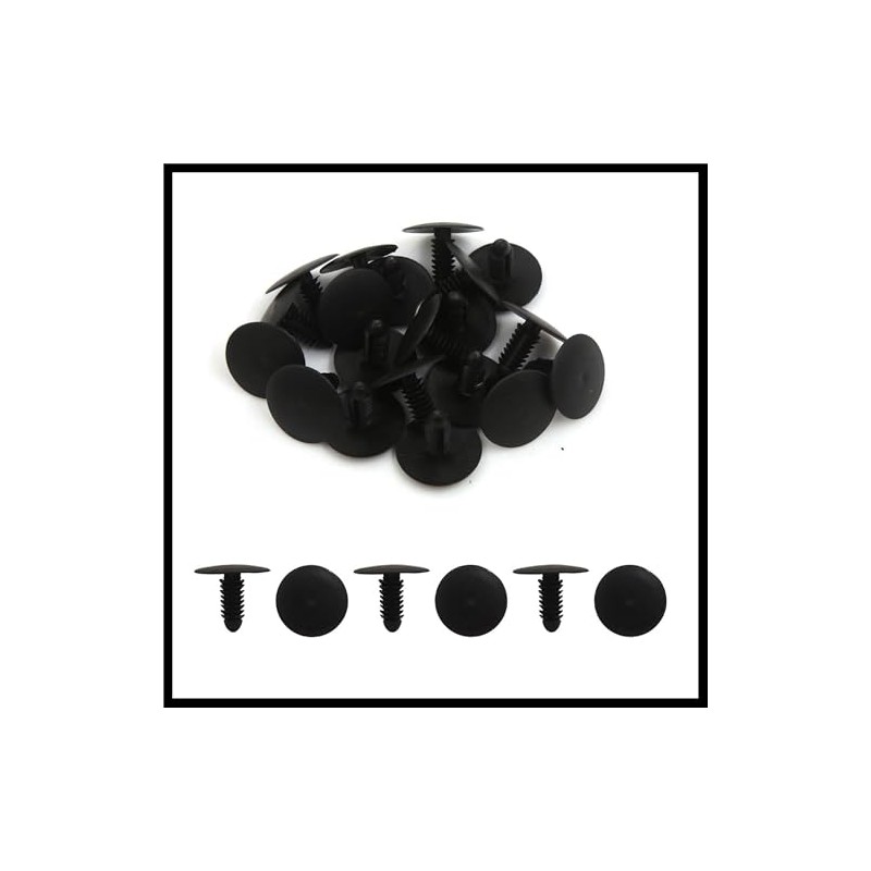Hihaha 20 Pcs 8mm Hole Dia 25mm Head Plastic Rivets