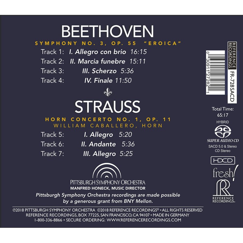 Beethoven: Eroica - Strauss: Horn Concerto No. 1