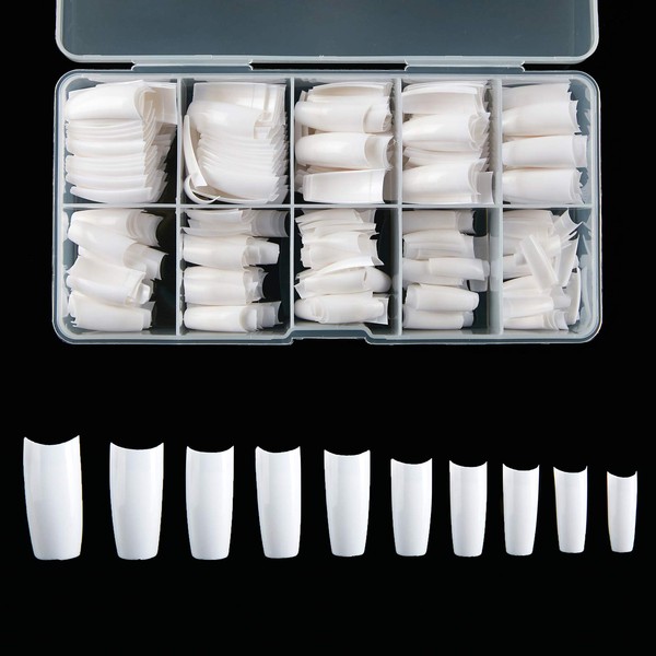 French Acrylic False Nail Tips, 500PCS Fake Nail Shape Artificial
