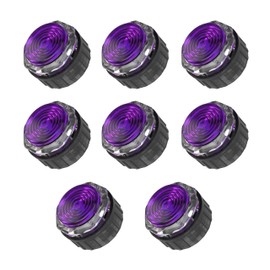 24MM Gamerfinger Mechanical Buttons HBFS-24-SCREW Silent Arcade Screw Buttons (8PCs) (crystal base+purple cap)