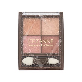 Cezanne Nuance On Eye Shadow 01 Warm Coral 4 Color Eyeshadow with Double Tip Pearl Blend 4.0 Grams (x1)
