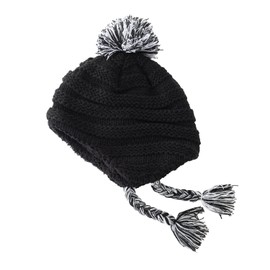 Home Prefer Gorro de Invierno con Forro de Sherpa para niños pequeños y niñas, Negro -, 3-8 Años