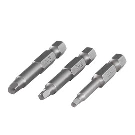 Wolfcraft 1266000 50mm Long Safety Screwdriver Blades with 1/2/ 3 Square Plus