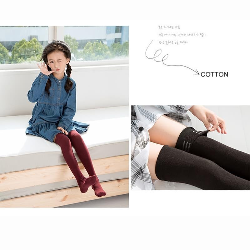 ROKUA Knee-High Socks, Anti-slip, Elementary School Uniform, Students, Children, Plain