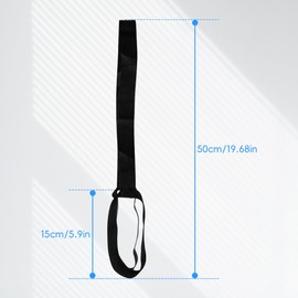 Lotsdonxia Adjustable Yoga Mat Strap – Multi-Function Yoga Belt, Lightweight and Durable Premium Cotton Carrier Sling for Gym or Travel (Black)