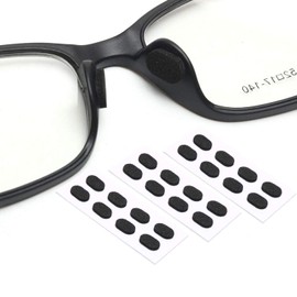 12 Pairs of Glasses Nose Pads Non-Slip Sponge Glasses Nose Pads for Glasses, Sunglasses, Black, 1.0 mm