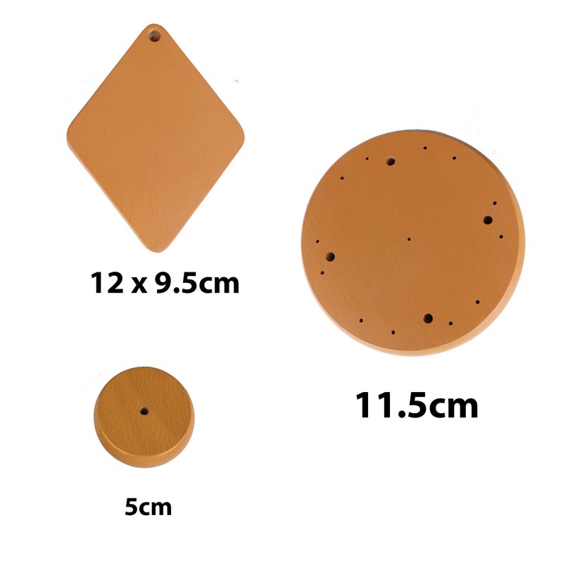 Lveofielygi Wind Chime Replacement Parts - Mahogany Material Clapper, Round