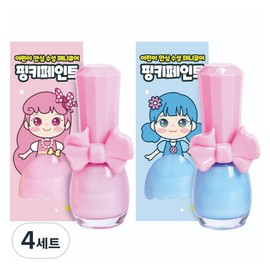 I'm Pinky Pinky Paint Children's Nail Polish 9ml x 2 types set, strawberry milk, sky cloud, 4 sets / 아임핑키 핑키페인트 어린이 매니큐어 9ml x 2종 세트, 딸기우유, 하늘구름, 4세트
