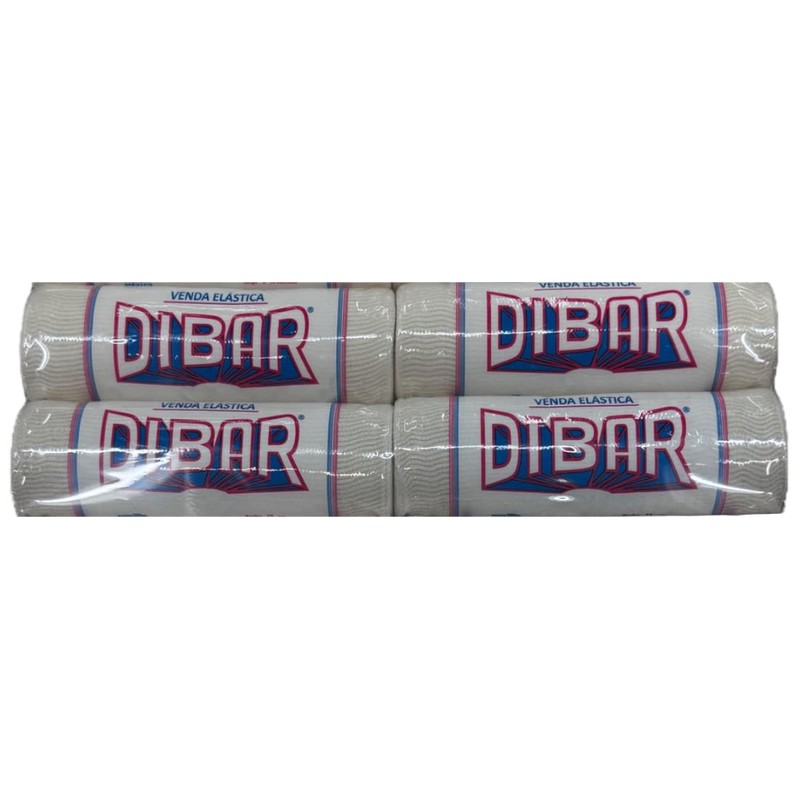 DIBAR Venda Elástica de Tejido Plano de Algodón, 15 cm