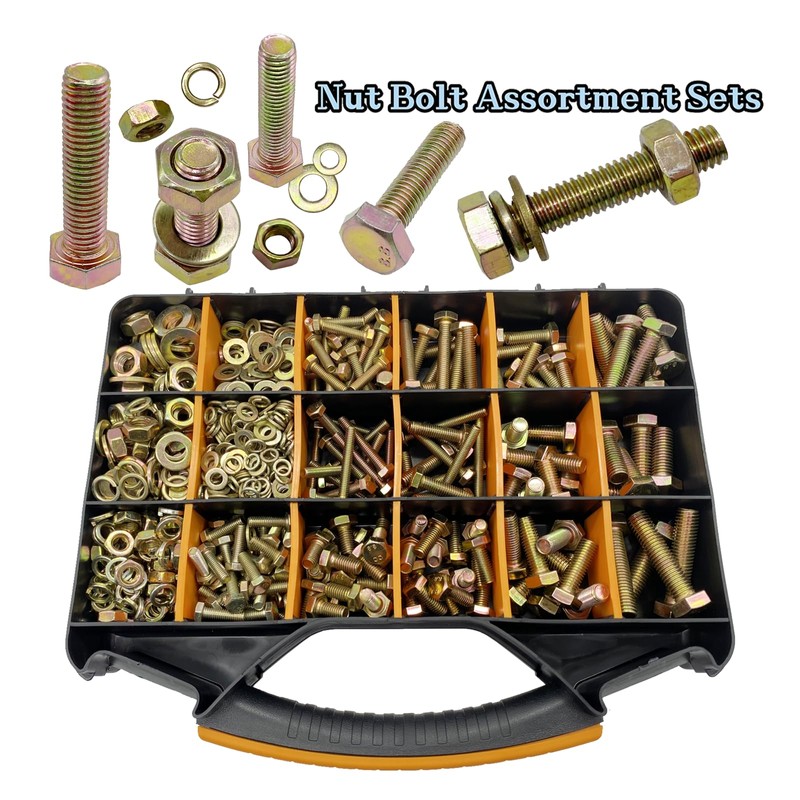 900pcs Metric Bolt Assortment Sets, M6 M8 M10 M12 Grade