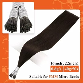 Full Shine Extensiones Cabello Natural 40gr 16in 50pz Marrón Oscuro