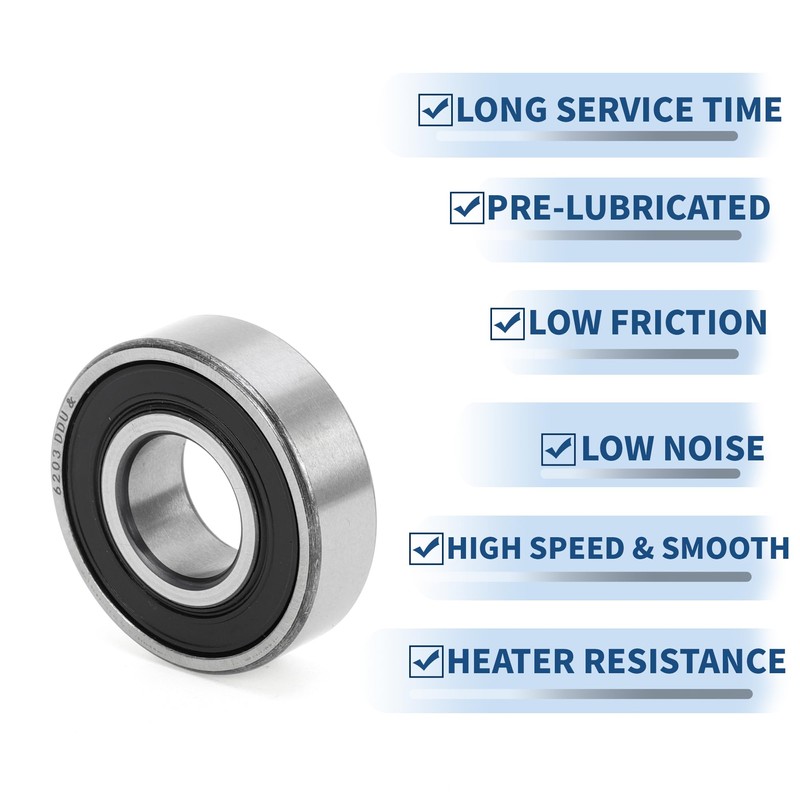 ACROPIX 6203DDU & Deep Groove Ball Bearing P5 17x40x12mm Lubricated