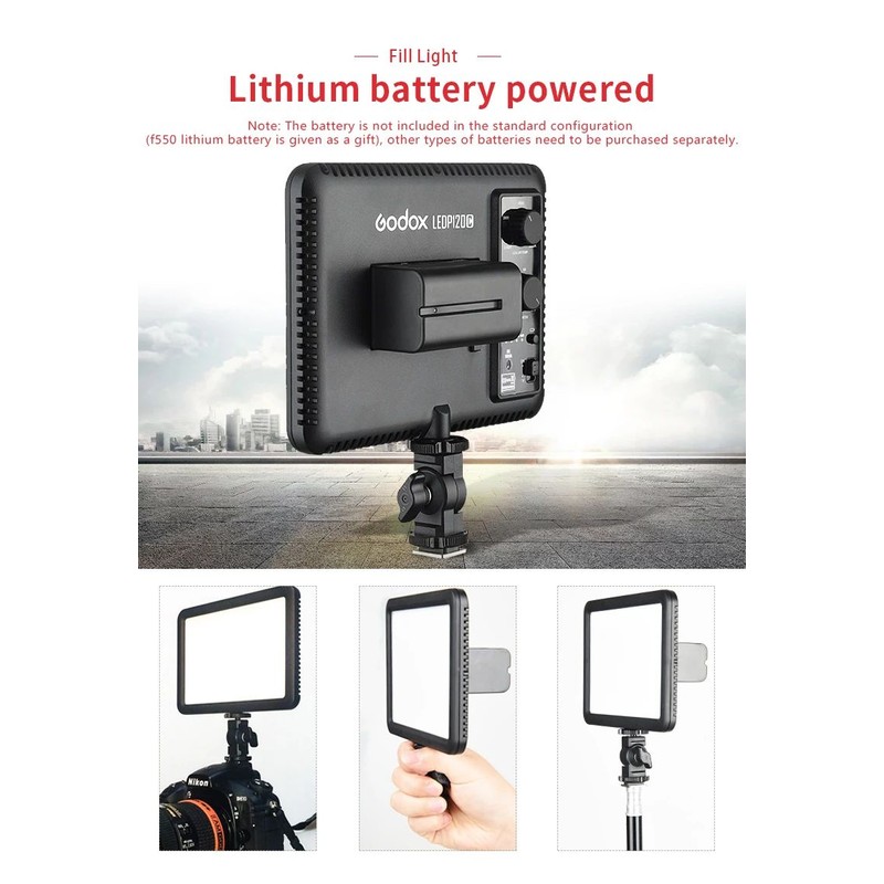 LEDP120C Ultra-thin 12W Dimmable LED Video Light Panel Fill-in On-camera