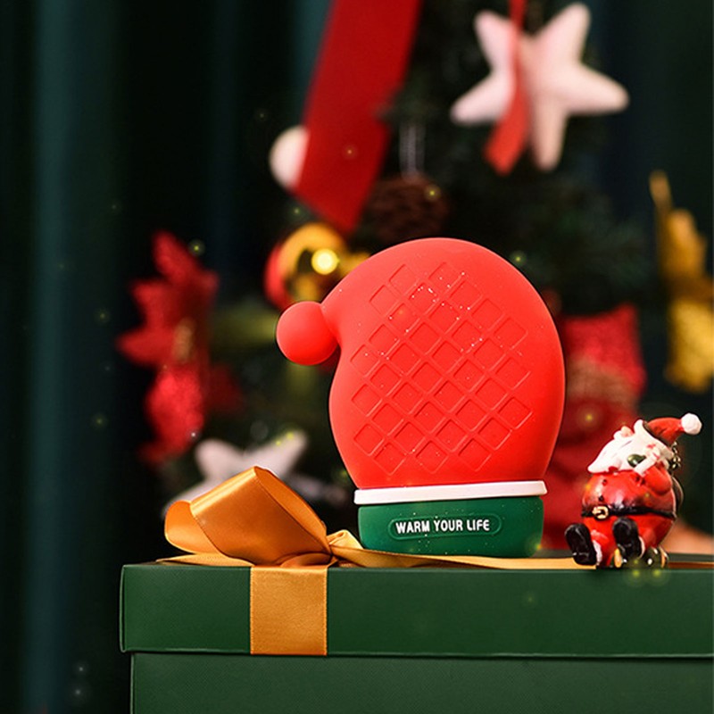 Silicone Hand Warmer Water Leakage Resistance Scaldproof Christmas Hat Gloves