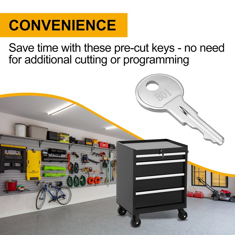 INTHVKIL B01 Keys(2 pcs) for Husky Tool Box & Hudson