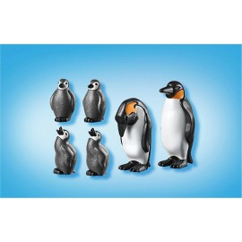 Playmobil Penguin Family Toy Set With Adult And Chick Figures For Kids Ages 4 To 10