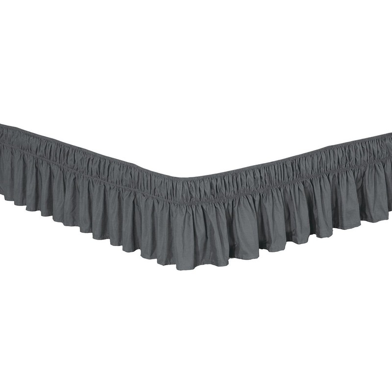 KingLinen Twin/Full Wrap Around Elastic Easy Change Microfiber Ruffled Bed