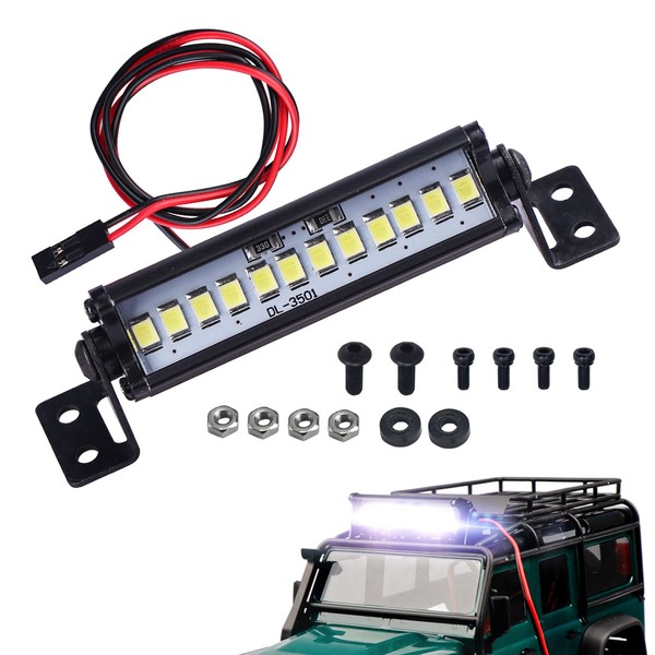 RC Light Bar 53mm LED Light Kit for Traxxas Axial Arrma Redcat 1/10 1/8 1/24 RC Car Truck Accessories